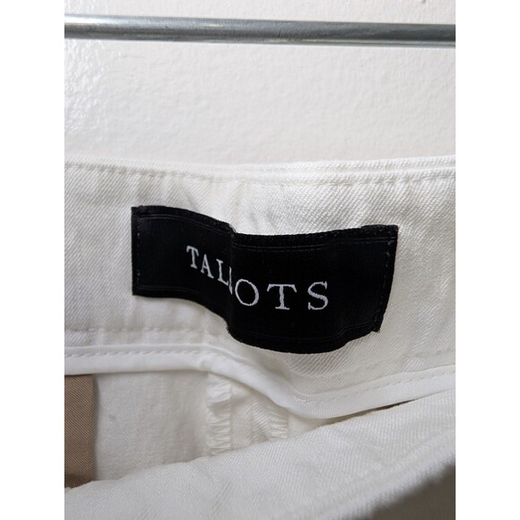 Talbots Chatham Ivory White Bi-Stretch Slim Ankle Pants 16 Office Siren Corpcore - Picture 4 of 7